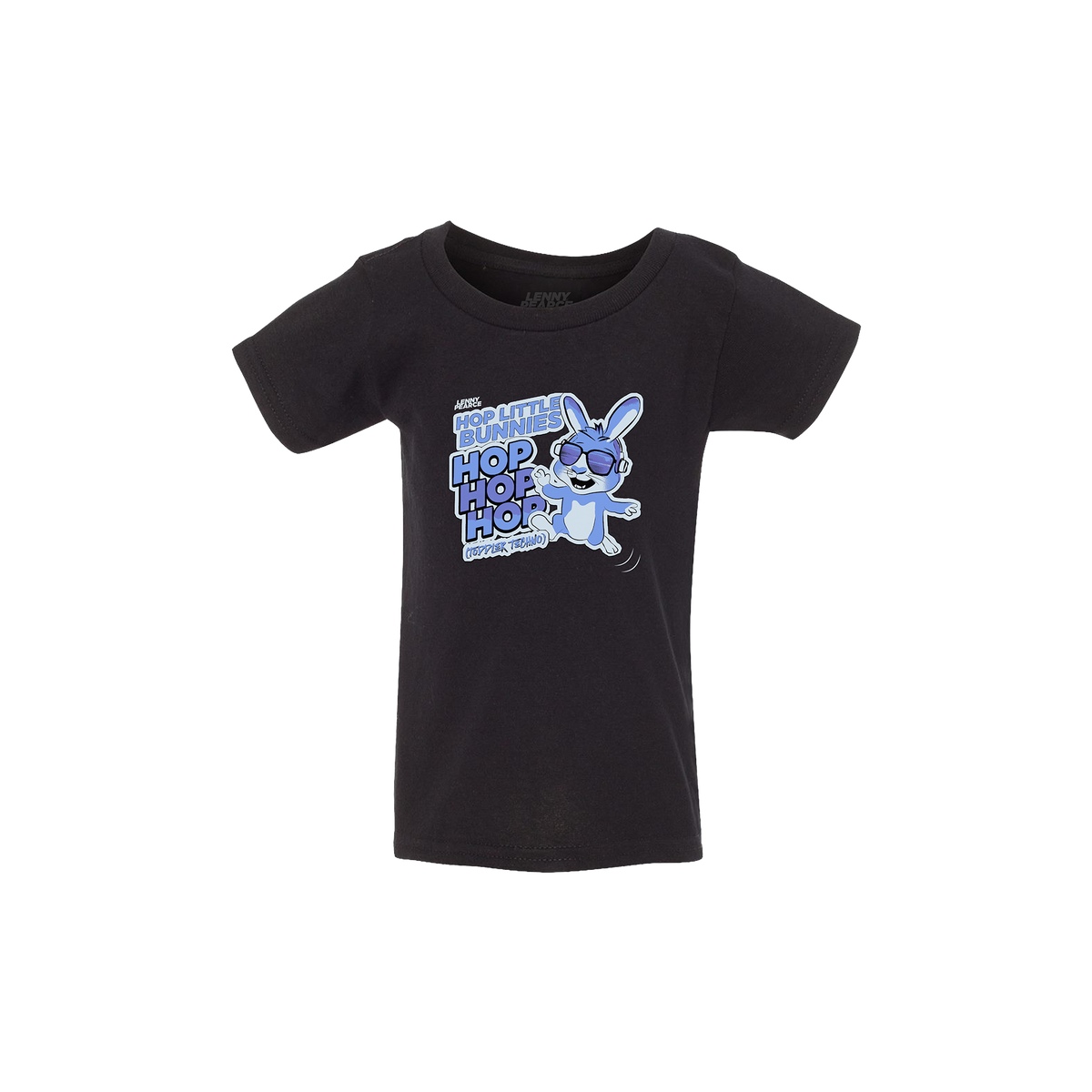 KIDS HOP BUNNIES TEE - BLACK