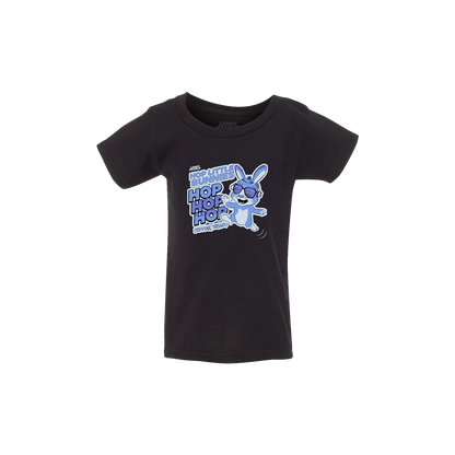 KIDS HOP BUNNIES TEE - BLACK