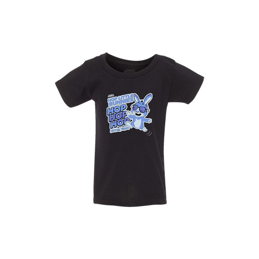 KIDS HOP BUNNIES TEE - BLACK