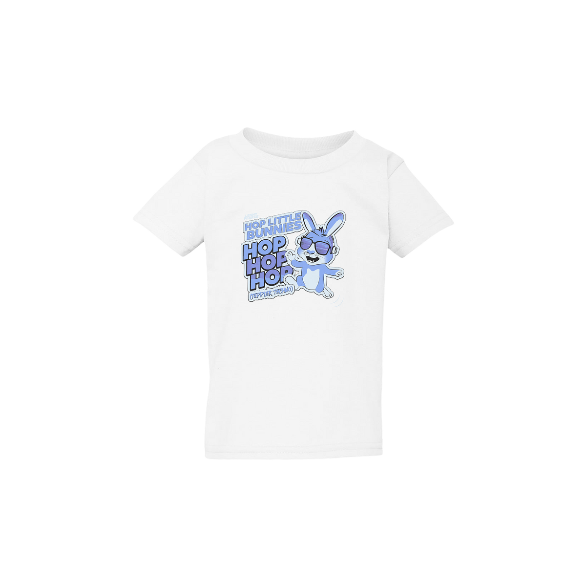 KIDS HOP BUNNIES TEE - WHITE